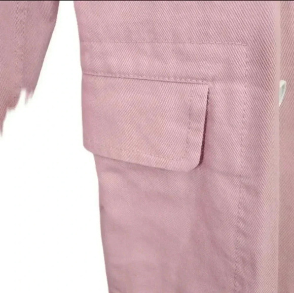 NWT! J.Crew Pale Pink Heavy Cotton Pea Coat. Size 10 - Picture 10 of 12